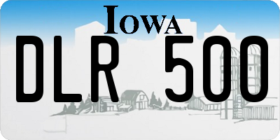 IA license plate DLR500