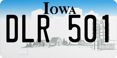 IA license plate DLR501