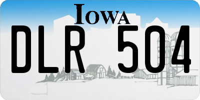 IA license plate DLR504