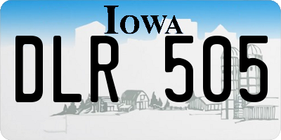IA license plate DLR505