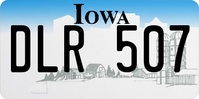 IA license plate DLR507