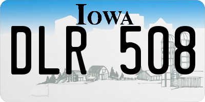 IA license plate DLR508