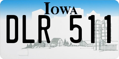 IA license plate DLR511