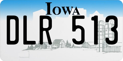 IA license plate DLR513