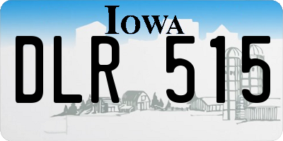 IA license plate DLR515