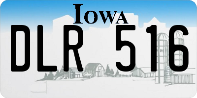 IA license plate DLR516
