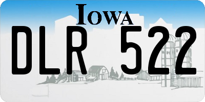 IA license plate DLR522
