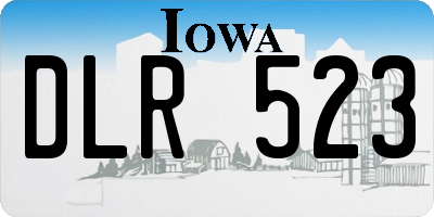 IA license plate DLR523