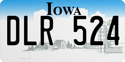 IA license plate DLR524