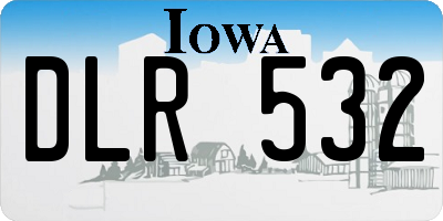 IA license plate DLR532