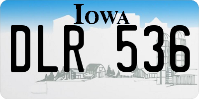 IA license plate DLR536