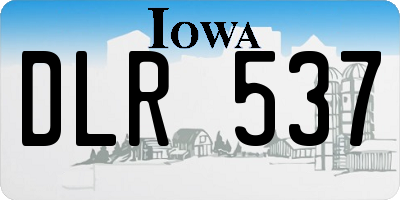 IA license plate DLR537