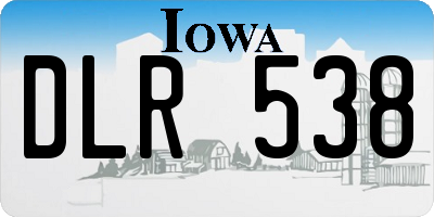 IA license plate DLR538