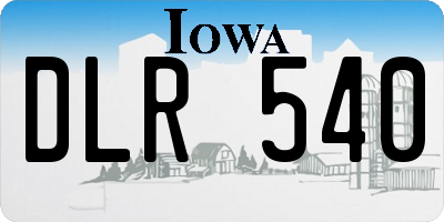 IA license plate DLR540
