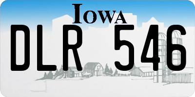 IA license plate DLR546