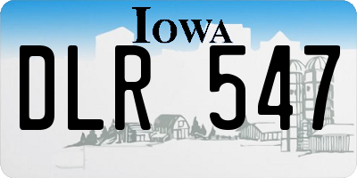 IA license plate DLR547