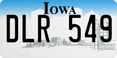 IA license plate DLR549
