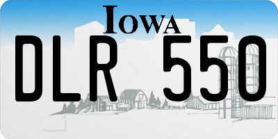 IA license plate DLR550