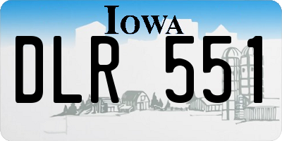 IA license plate DLR551