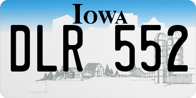 IA license plate DLR552