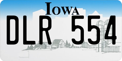 IA license plate DLR554