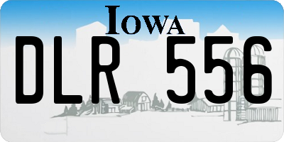 IA license plate DLR556