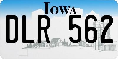 IA license plate DLR562