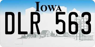 IA license plate DLR563