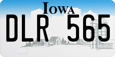 IA license plate DLR565