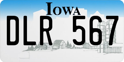 IA license plate DLR567