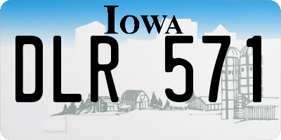 IA license plate DLR571
