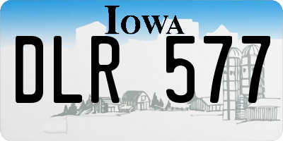 IA license plate DLR577