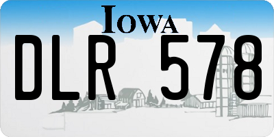 IA license plate DLR578