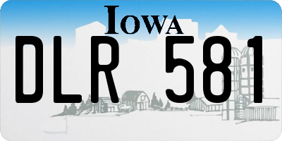 IA license plate DLR581