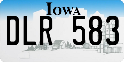 IA license plate DLR583