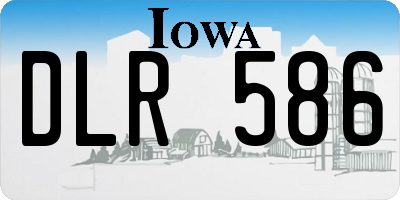 IA license plate DLR586