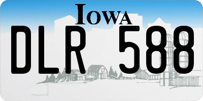 IA license plate DLR588