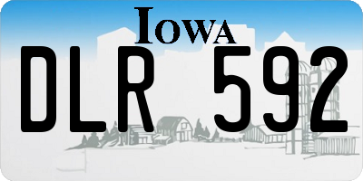IA license plate DLR592