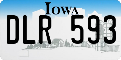 IA license plate DLR593