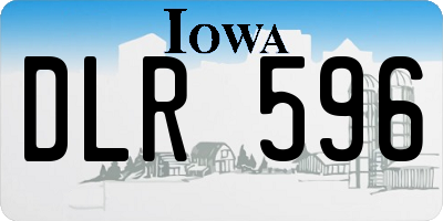 IA license plate DLR596