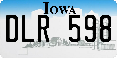 IA license plate DLR598