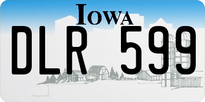IA license plate DLR599