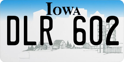 IA license plate DLR602