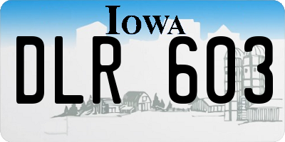 IA license plate DLR603