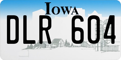 IA license plate DLR604
