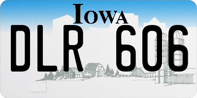 IA license plate DLR606