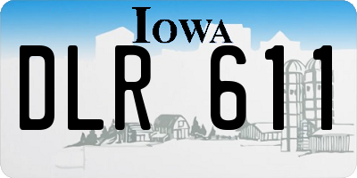 IA license plate DLR611