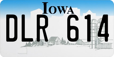 IA license plate DLR614
