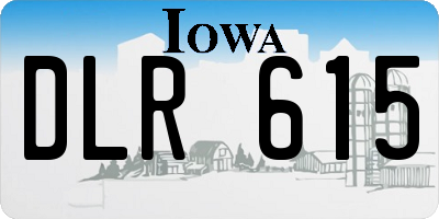IA license plate DLR615