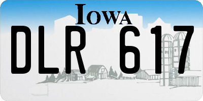 IA license plate DLR617